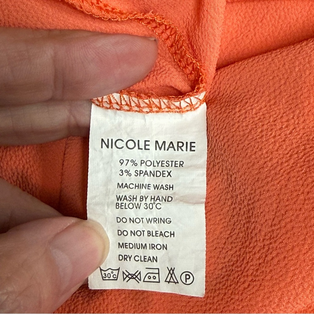 Nicole Marie Coral Lace Overlay Top Large Boho Tunic Blouse - Picture 8 of 9